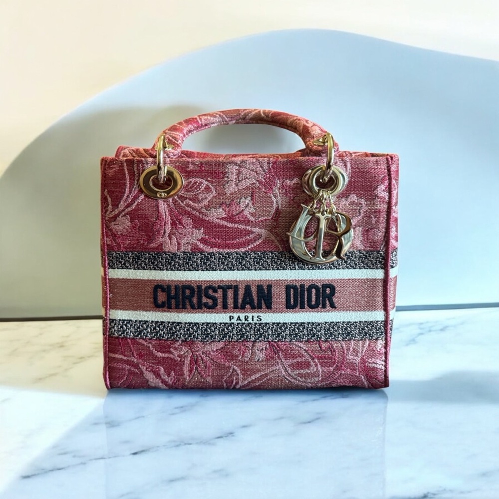 Lady Dior Pink/Red with Gold accent Bag